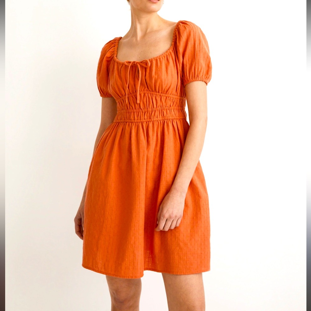Madewell Dobby Sophia Tie-Front Mini Dress Size L